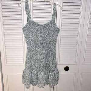 Altar'd State Patterned Lined Minidress, Sage Green Animal Print,  Size Large